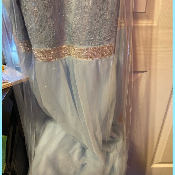 BABY BLUE PLUS PROM DRESS (MEET UP AND CASH ONLY IN PLANO TEXAS) - Picture 2 of 3